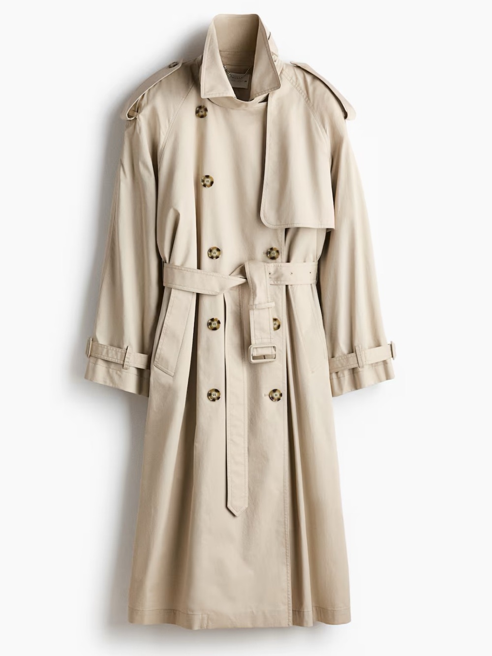 STELLA MCCARTNEY H&M
NWT LIGHT BEIGE OVERSIZED TRENCH COAT SIZE XS